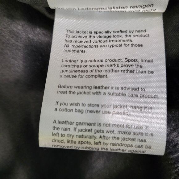 TRANSMISSION Distressed Leather Jacket Collared Removable Lining Black Men's L - Picture 10 of 16